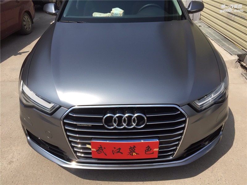 奧迪A6L車衣裳電光鈦灰改色車身貼膜