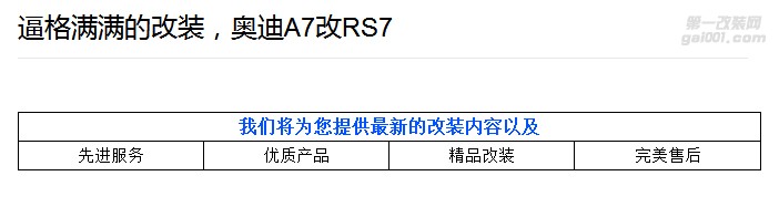 逼格滿滿的改裝，奧迪A7改RS7