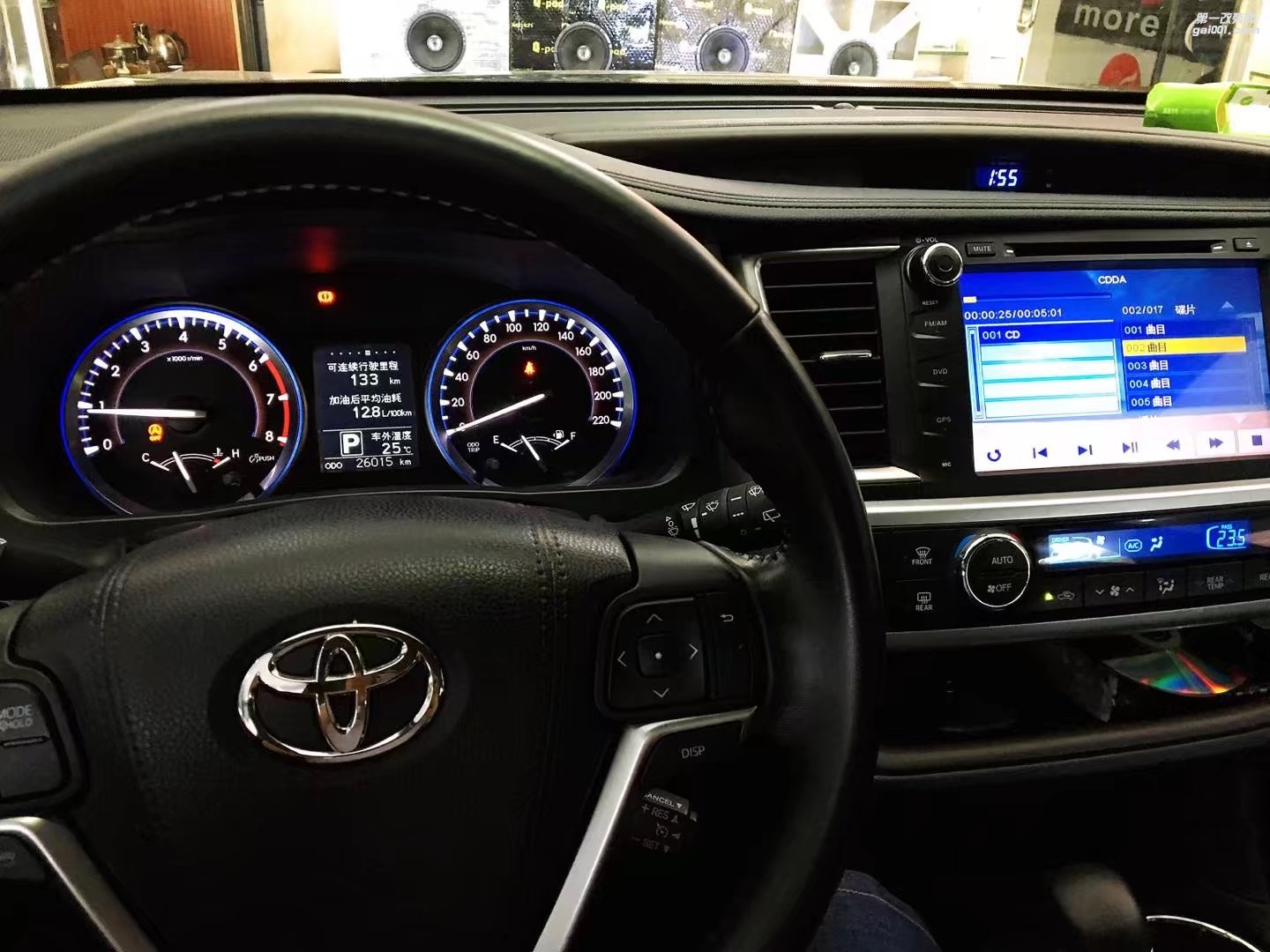 南寧汽車音響改裝豐田漢蘭達(dá)音響改裝尼諾帕克喇叭+愛(ài)威低音