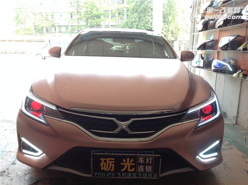 廣州汽車改燈 豐田銳志車燈升級(jí)海拉5雙光透鏡飛利浦氙氣套餐