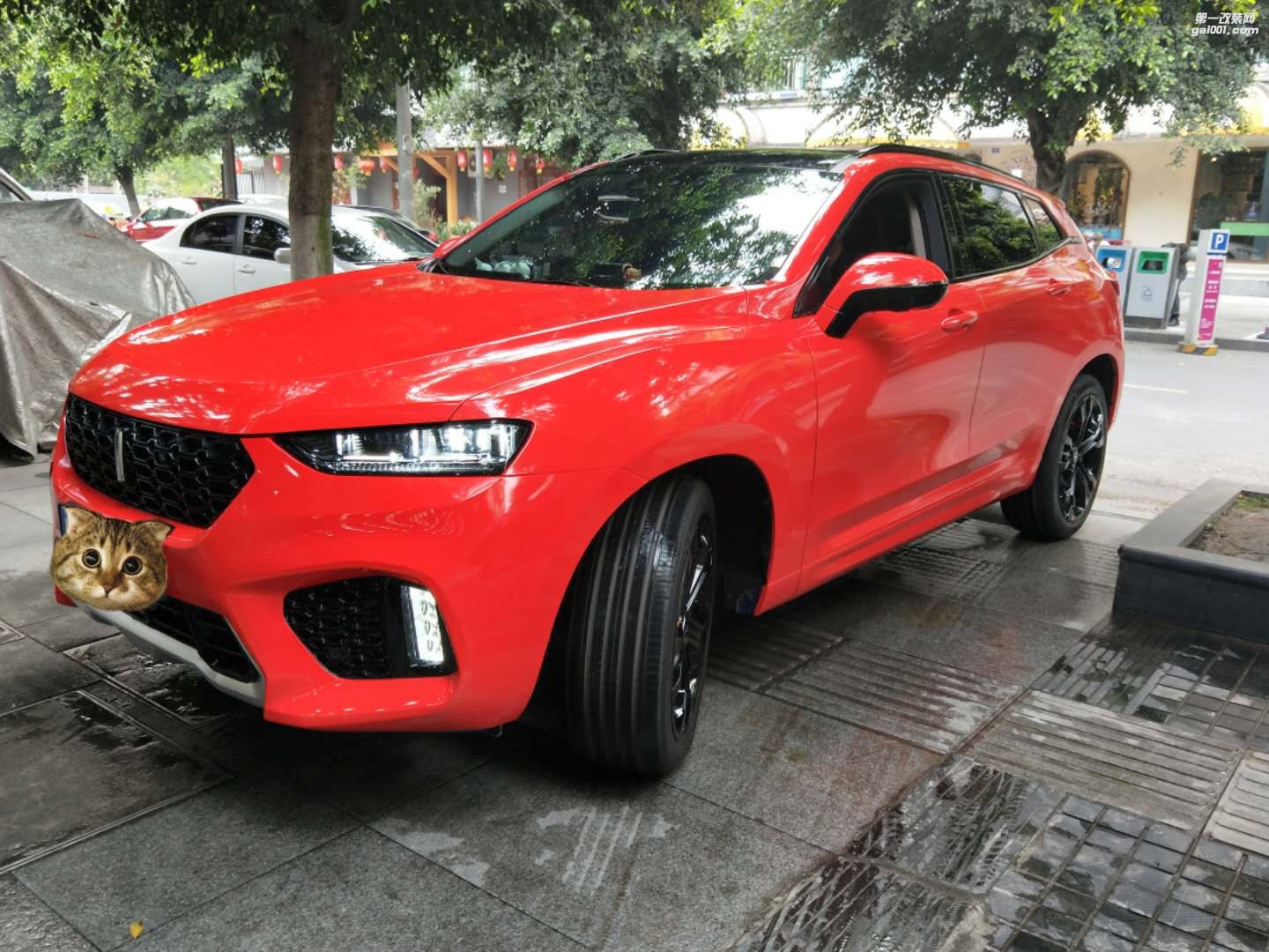 靚車會(huì)青羊店VV7亮紅汽車改色貼膜