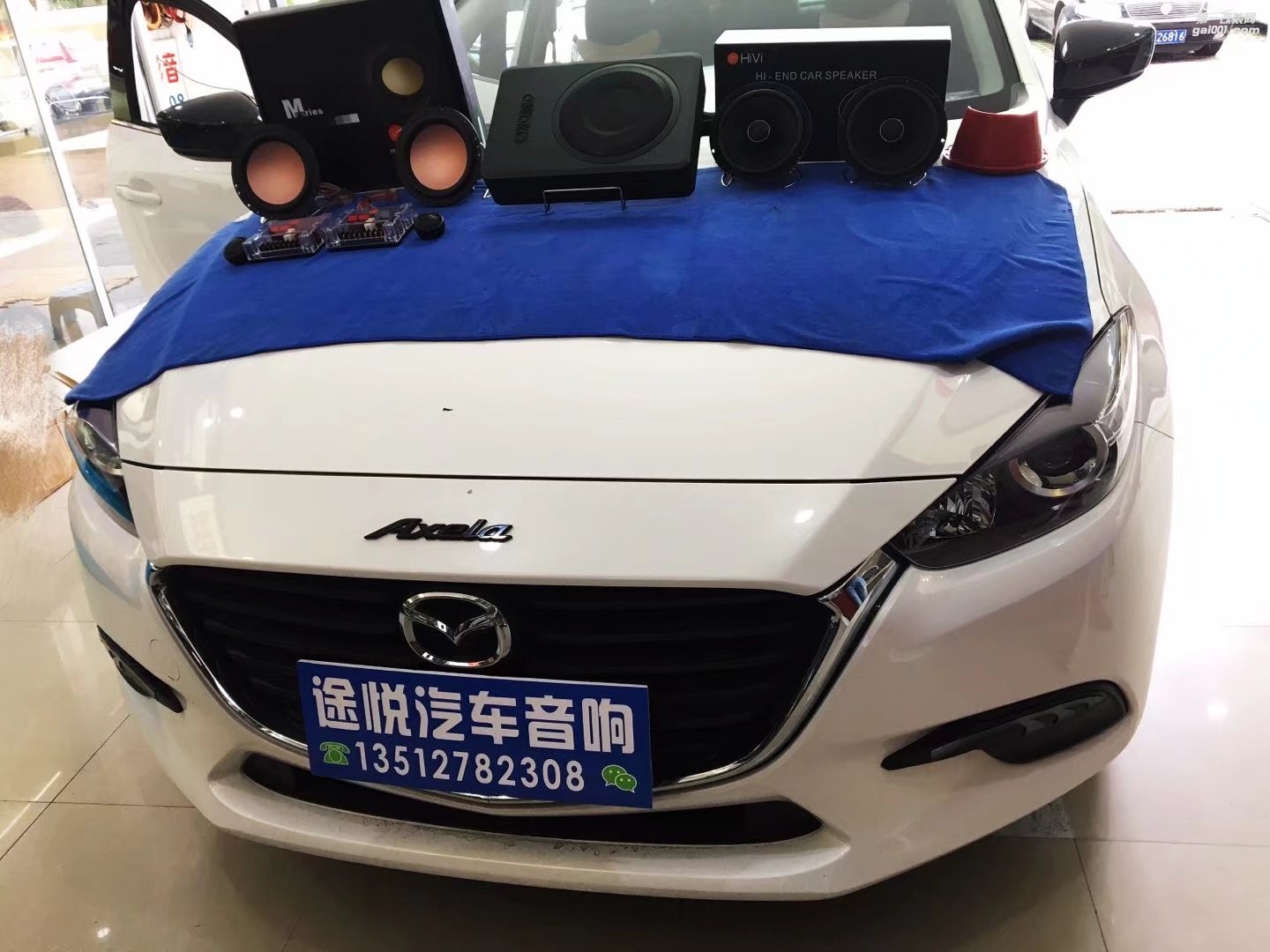 南寧汽車音響改裝馬自達(dá)昴科賽拉無損音響改裝+隔音改裝