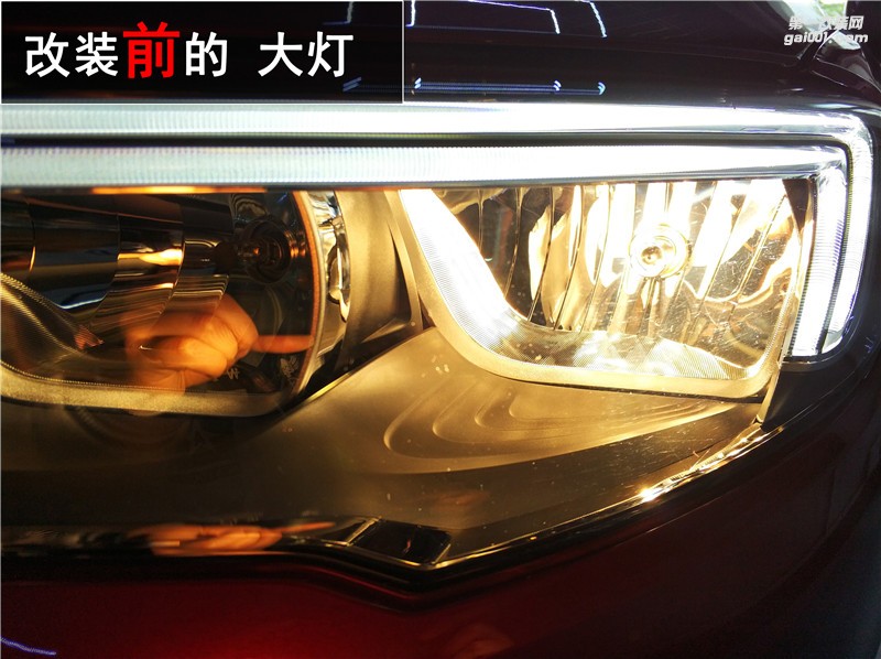 別克威朗升級(jí)大燈 海拉五雙光透鏡改裝 氙氣大燈升級(jí) 提高新車安全！——中山清風(fēng)車影燈改