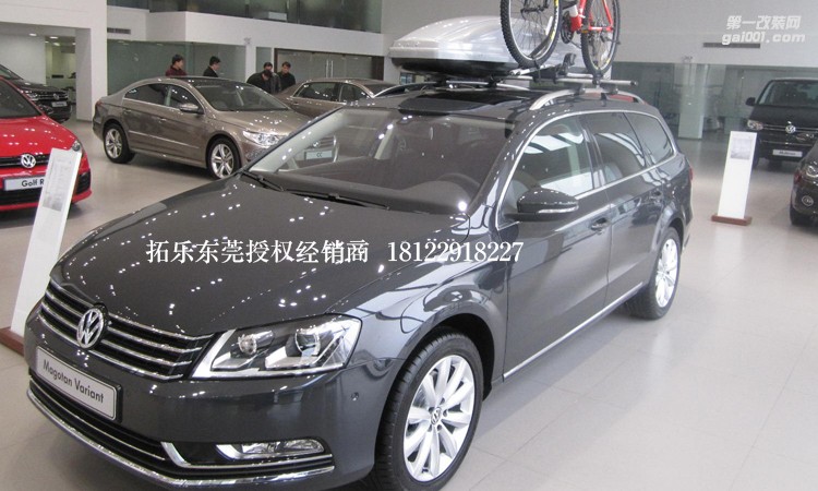 大眾邁騰旅行版拓樂車頂橫桿及591單車架及行李箱安裝實拍