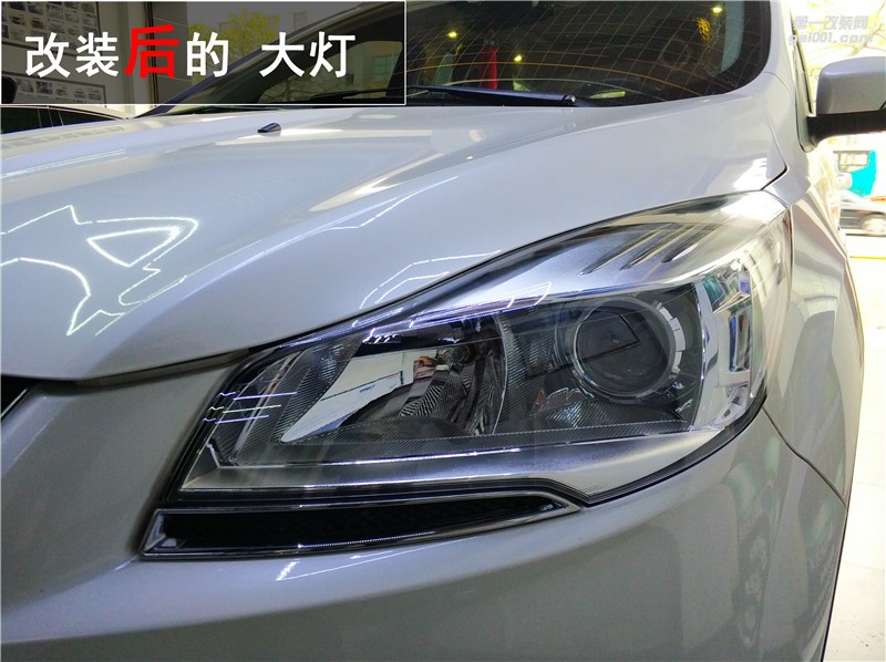 中山福特翼虎車燈升級(jí) 歐司朗CBI套裝升級(jí) 海拉五雙光透鏡改裝！——清風(fēng)車影燈改