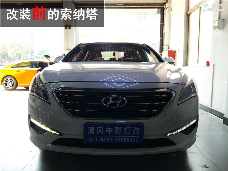 現(xiàn)代索納塔九車(chē)燈改裝 海拉五雙光透鏡升級(jí) 炫酷惡魔眼改裝！——中山清風(fēng)車(chē)影燈改