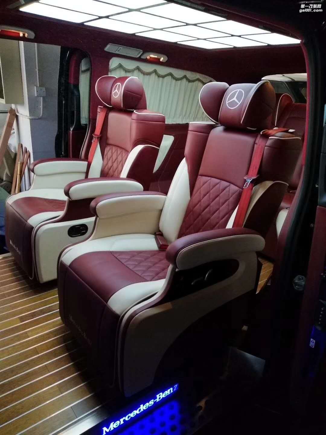 威霆v260唯雅諾凌特內(nèi)飾電動(dòng)航空按摩座椅電動(dòng)門改裝