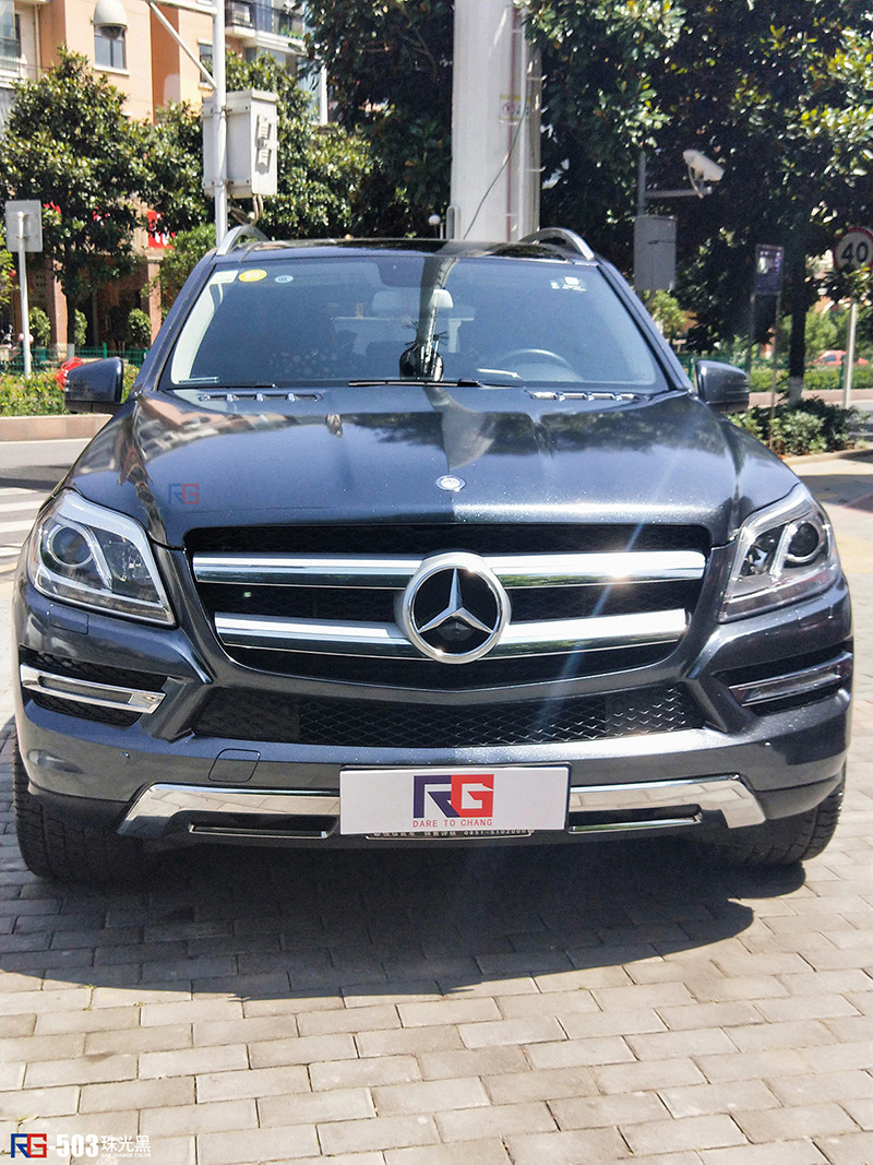奔馳GL350珠光黑案例 RG瑞集改色貼膜貴州加盟店出品