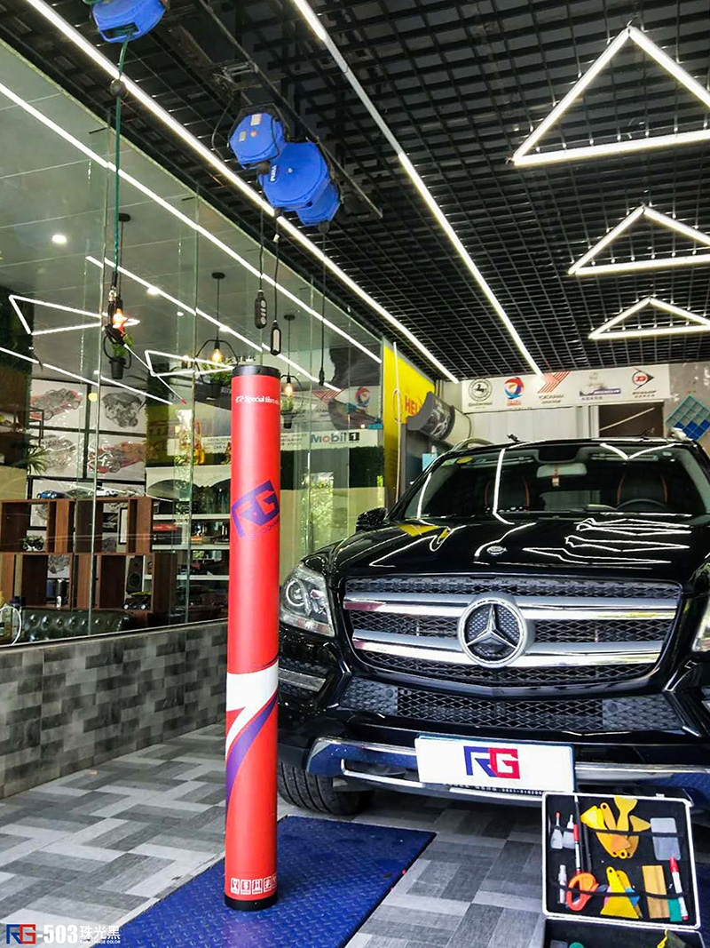 奔馳GL350珠光黑案例 RG瑞集改色貼膜貴州加盟店出品