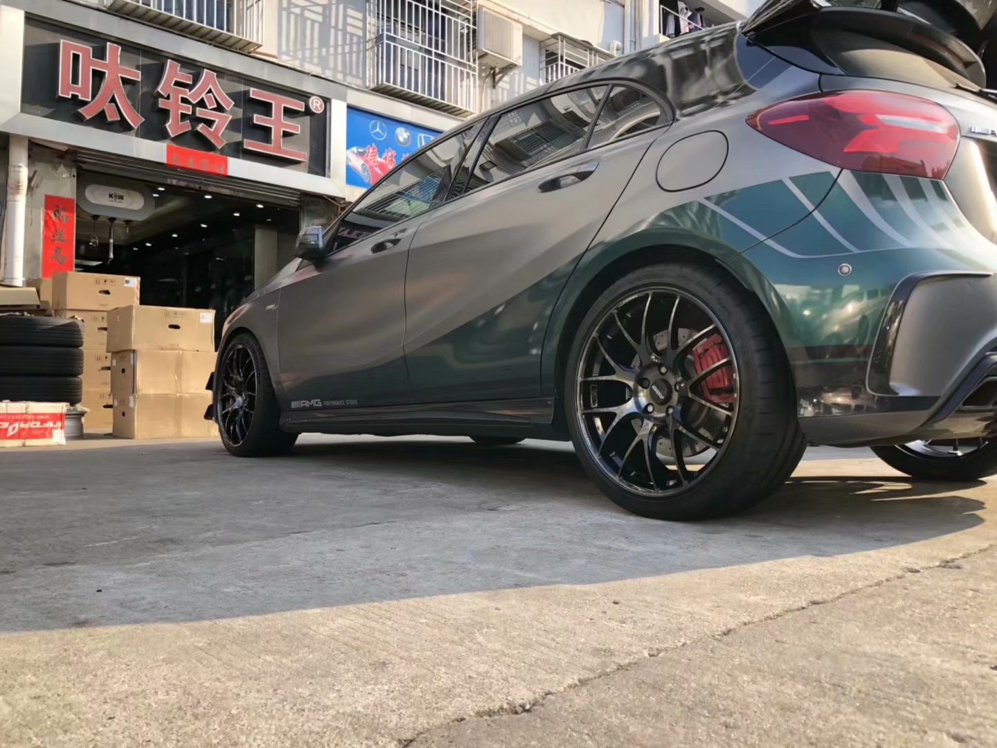 奔馳 A45 ，換 全新 日本 RAYS G27 19寸，完工！