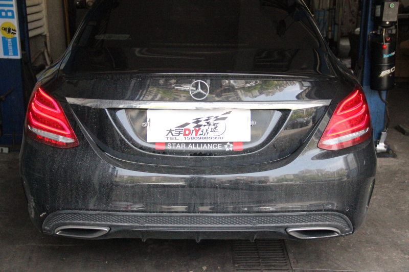 大宇車迷站 奔馳C200（W205）改裝ASPEC ideas中尾段閥門排氣
