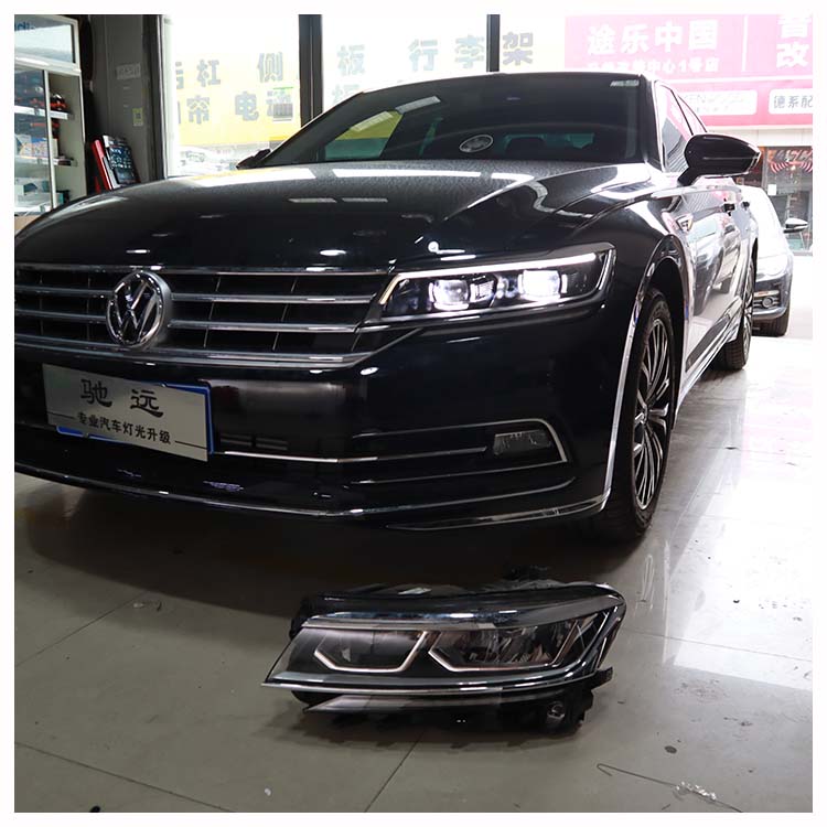 大眾輝昂 車燈改裝 低配改高配LED大燈 北京馳遠改燈