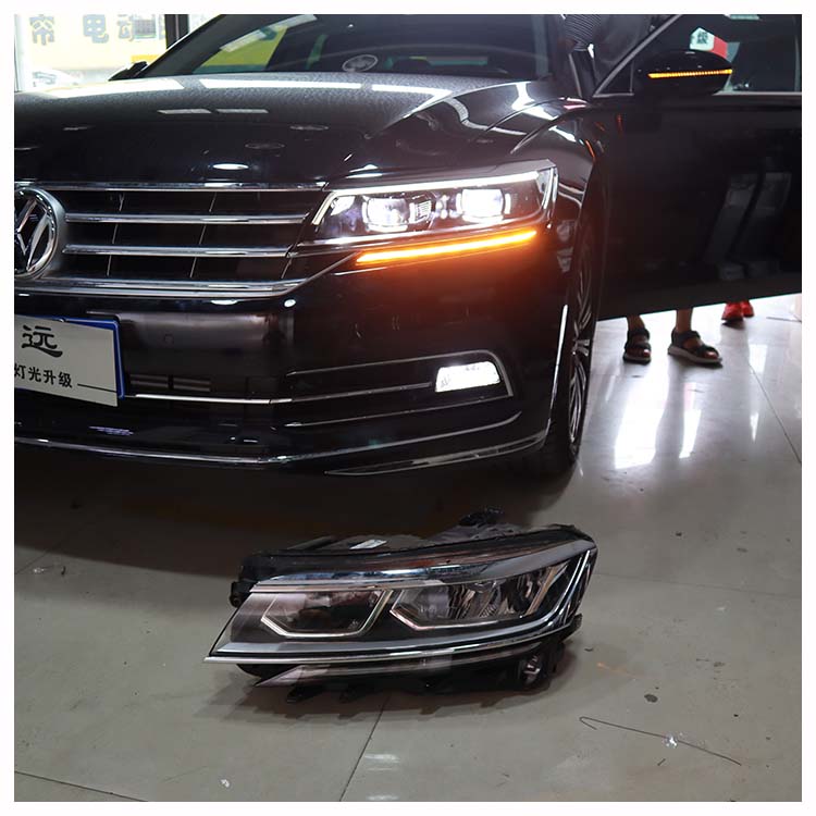 大眾輝昂 車燈改裝 低配改高配LED大燈 北京馳遠改燈