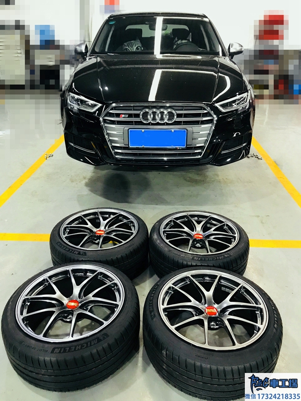 【RSC】BBS RI-A锻造轮毂上身黑色Audi S3，魅力势不可挡