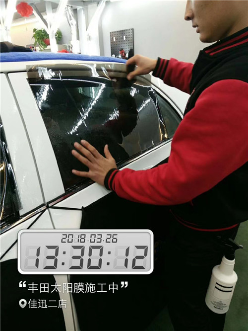 青州汽車貼膜 豐田卡羅拉全車施工舒熱佳太陽(yáng)膜 青州佳迅美車