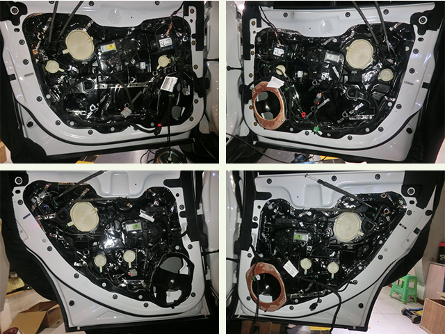 Jeep自由光汽車音響改裝德國(guó)零點(diǎn)喇叭 愛威DSP6功放 重慶渝大昌