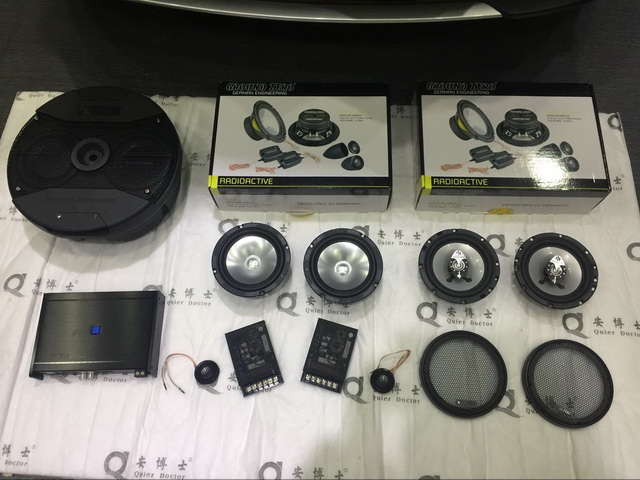 Jeep自由光汽車音響改裝德國(guó)零點(diǎn)喇叭 愛威DSP6功放 重慶渝大昌