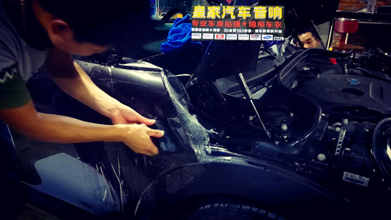 MINI cooper s 隱形車衣貼操作案例——郴州市皇家音響