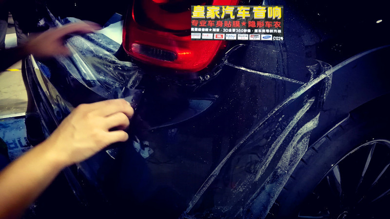 MINI cooper s 隱形車衣貼操作案例——郴州市皇家音響