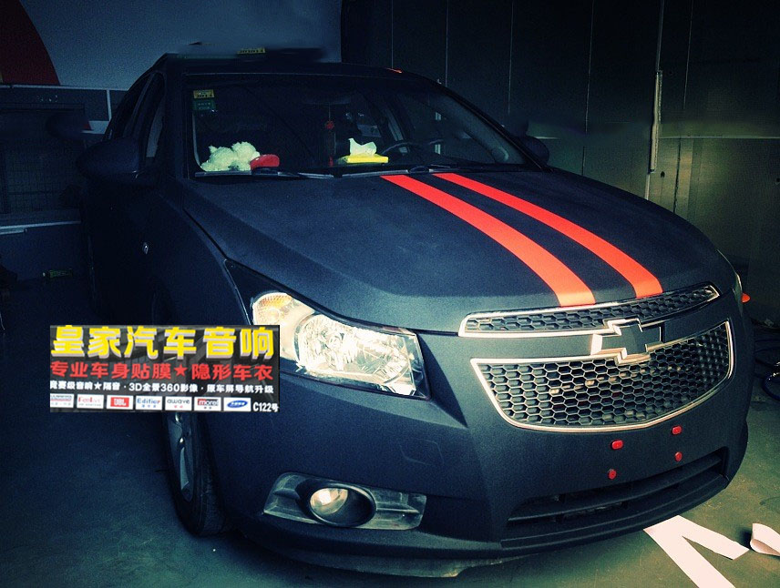 克魯茲 全車閃光黑 紅色拉杠——郴州市皇家音響