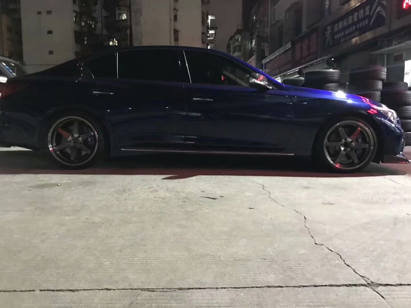 英菲尼迪，換全新RAYS TE37SL 完工 ！