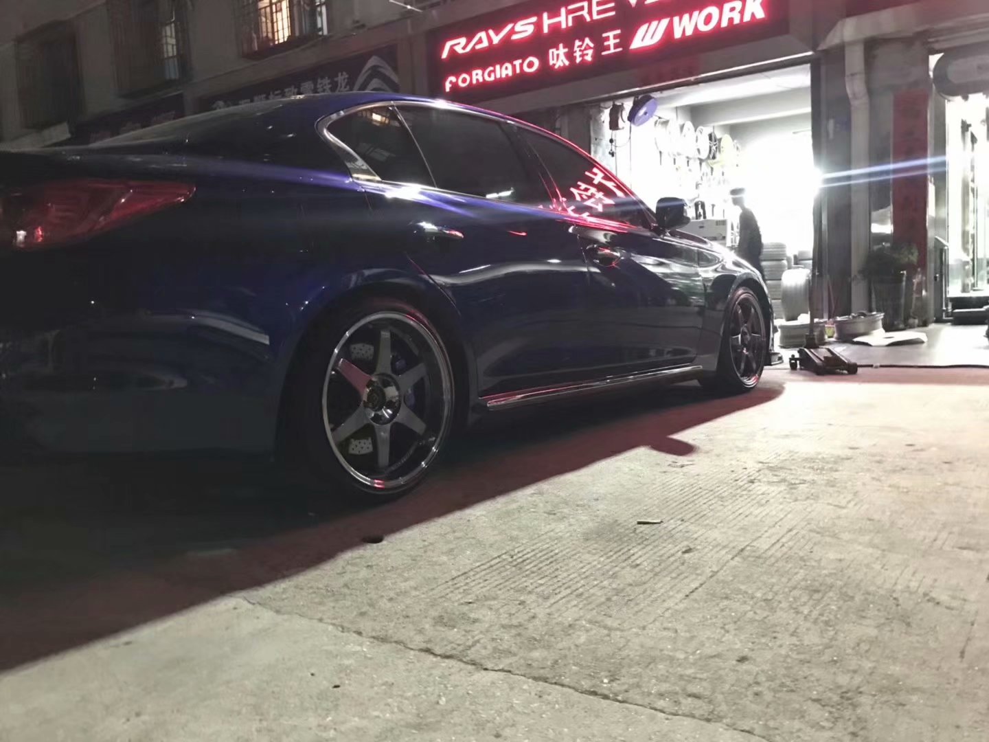 英菲尼迪，換全新RAYS TE37SL 完工 ！