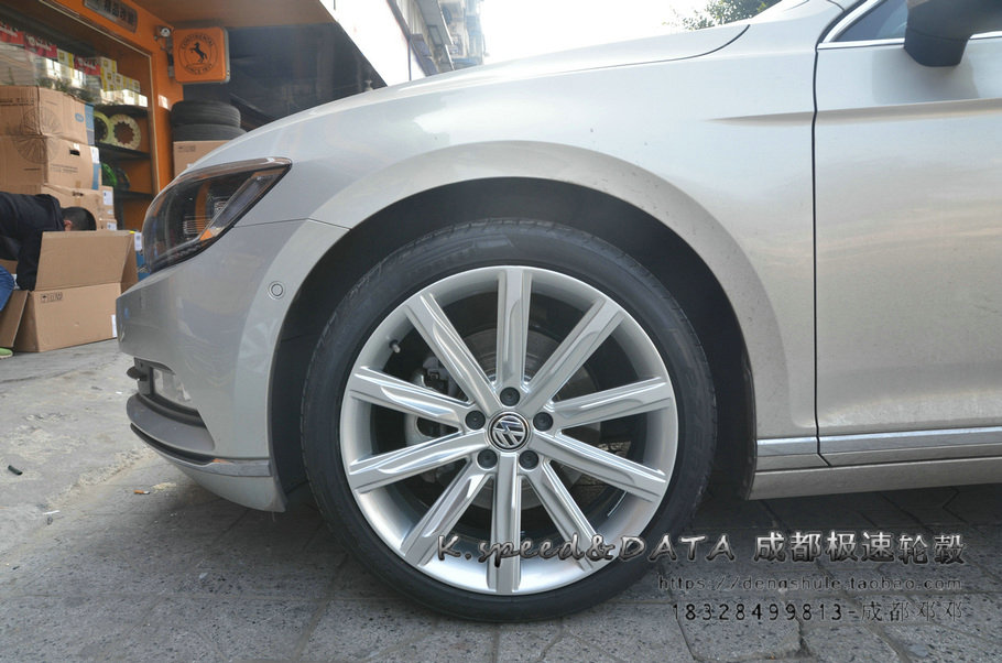 大眾邁騰B8改裝19寸迪威特鍛造輪轂裝車