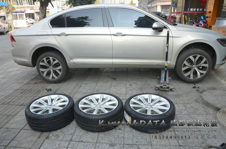 大眾邁騰B8改裝19寸迪威特鍛造輪轂裝車
