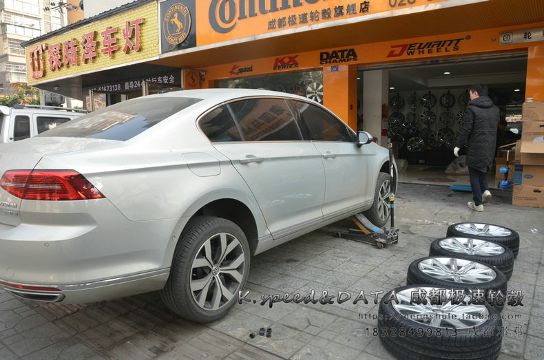 大眾邁騰B8改裝19寸迪威特鍛造輪轂裝車