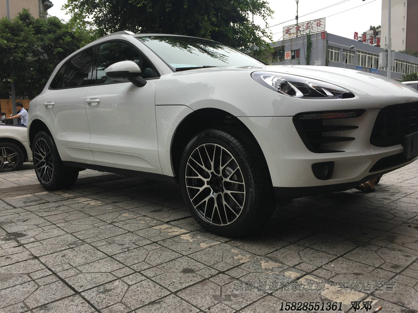 保時捷macan 改裝20寸迪威特鍛造輪轂裝車