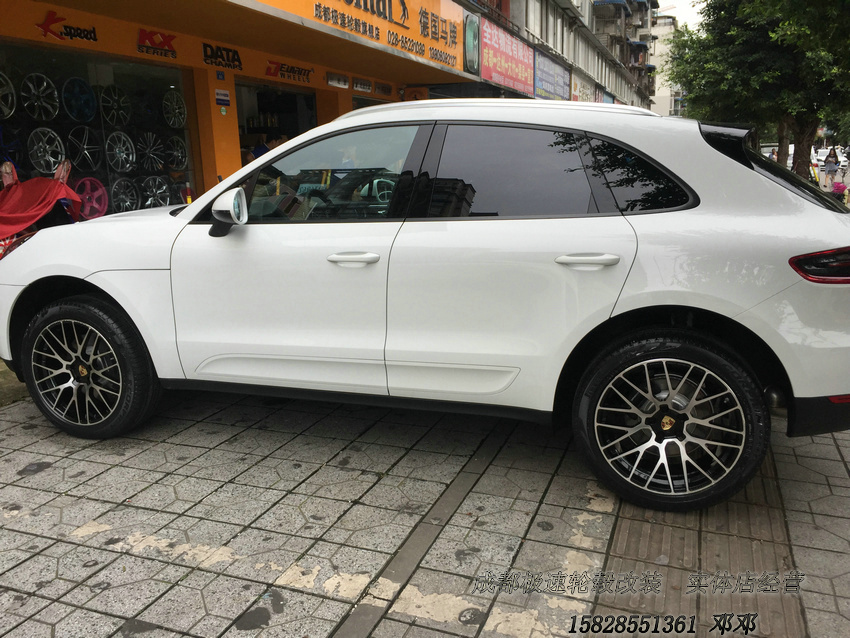 保時捷macan 改裝20寸迪威特鍛造輪轂裝車
