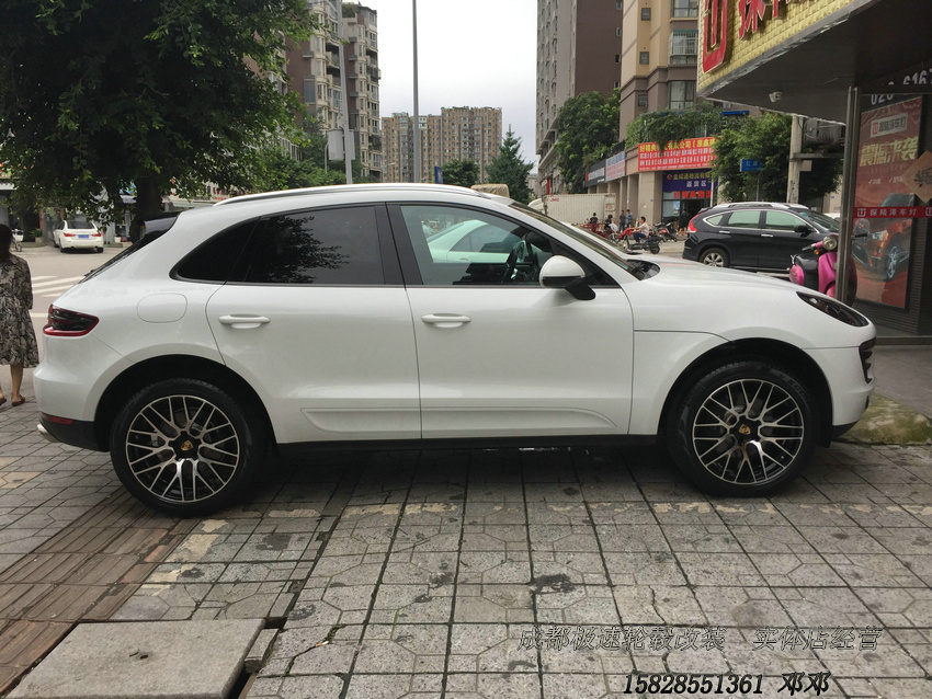 保時捷macan 改裝20寸迪威特鍛造輪轂裝車