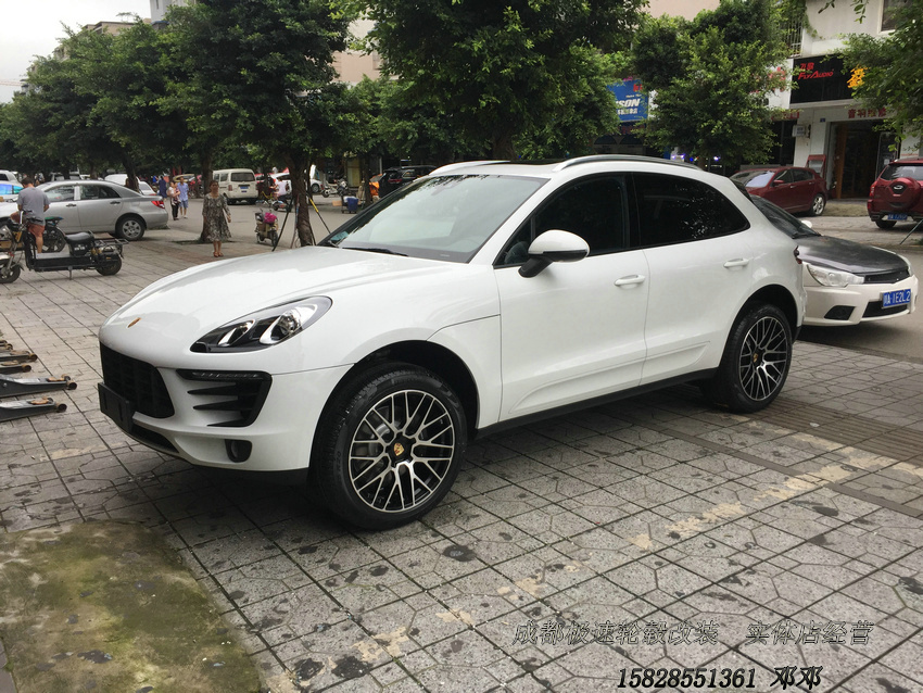 保時捷macan 改裝20寸迪威特鍛造輪轂裝車