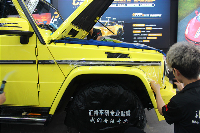 長沙汽車貼膜隱形車衣奔馳G65整車進(jìn)口HEXIS透明膜長沙匯格車研