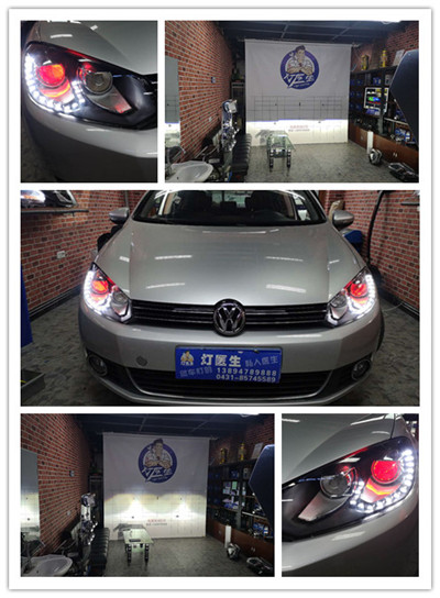 長春高爾夫6改燈升級 車燈醫(yī)生翻新清洗 長春改燈車燈醫(yī)生