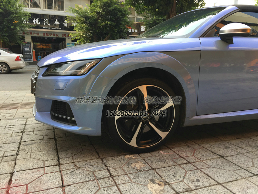 成都極速 奧迪TTS改裝19寸迪威特鍛造輪轂裝車