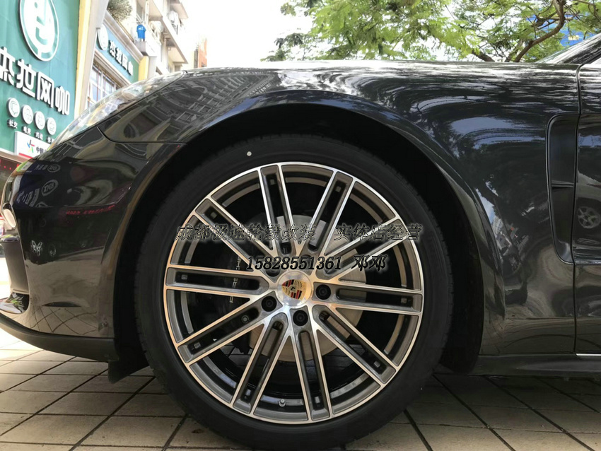 保時捷帕拉梅拉 升級20寸迪威特定制鍛造輪轂裝車