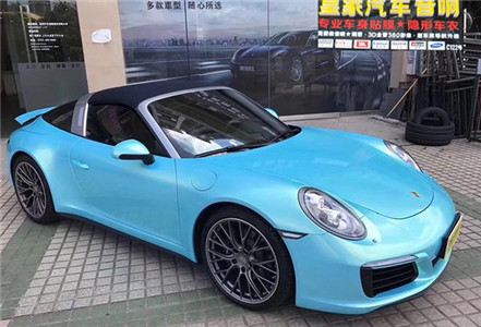 保時(shí)捷911幻彩冰雪藍(lán)——郴州市皇家音響