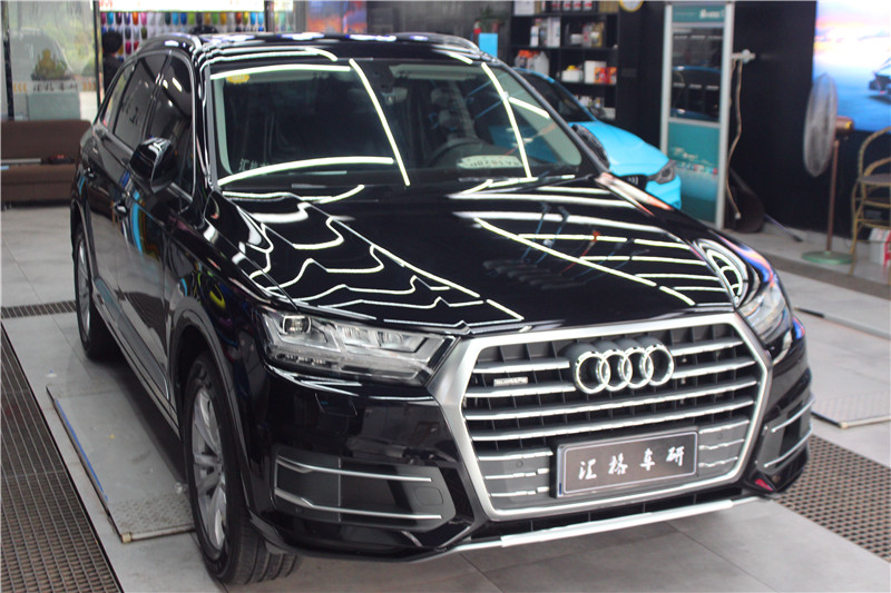 長沙汽車貼膜奧迪Q7全車HEXIS法國進口漆面修復透明膜隱形車衣