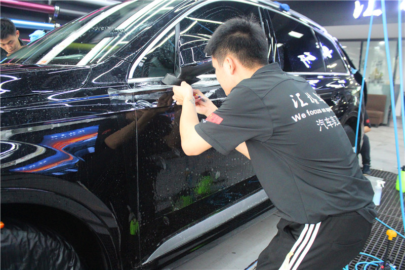 長沙汽車貼膜奧迪Q7全車HEXIS法國進口漆面修復透明膜隱形車衣
