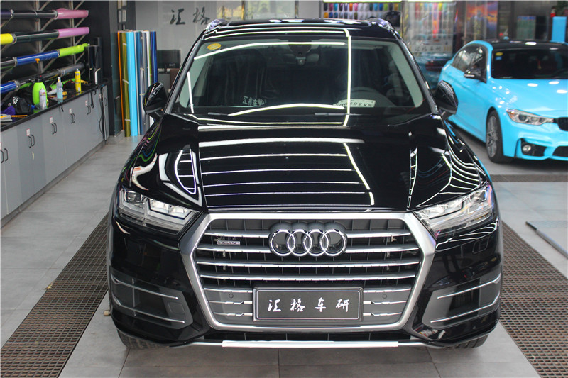 長沙汽車貼膜奧迪Q7全車HEXIS法國進口漆面修復透明膜隱形車衣