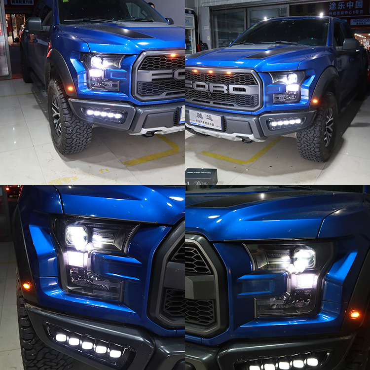 福特F150 大燈改裝 大燈增亮 LED車燈 北京馳遠改燈