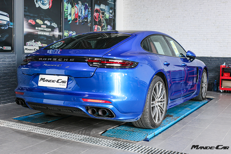 鐘情亮黑 新Panamera 2.9T改裝黑色四出排氣尾嘴