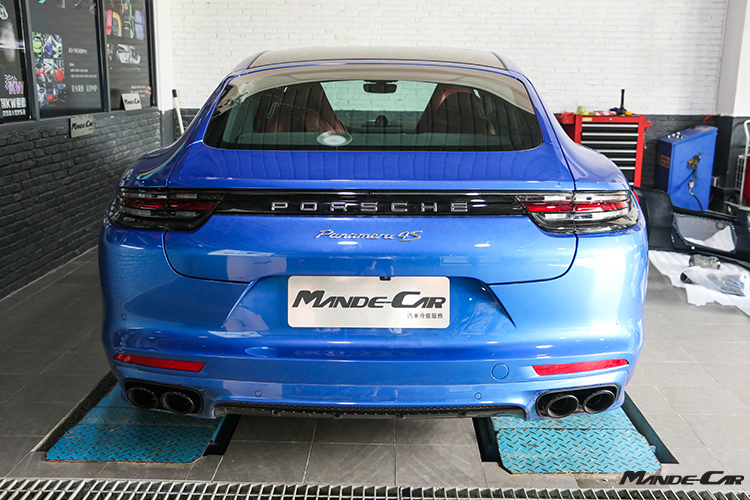 鐘情亮黑 新Panamera 2.9T改裝黑色四出排氣尾嘴