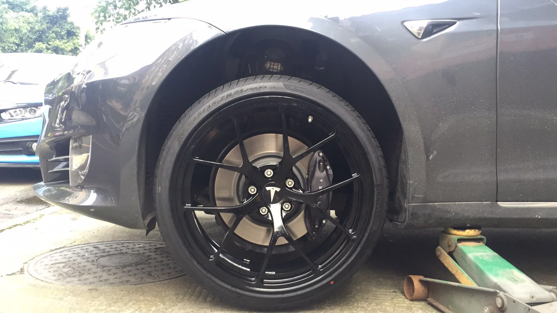 特斯拉定制BBS 21寸鍛造輪轂 輕量化輪轂 胎齡
