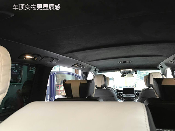 奔驰V250商务房车汽车内饰改装和实木地板改装 重庆渝大昌汽车音响
