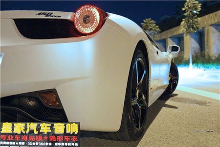 法拉利458Spider電光金屬白——郴州市皇家音響