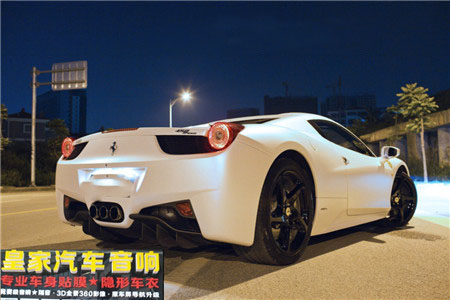 法拉利458Spider電光金屬白——郴州市皇家音響