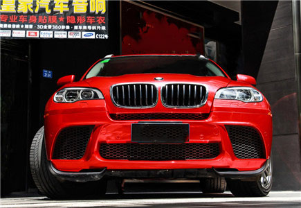 寶馬X6電鍍紅——郴州市皇家音響