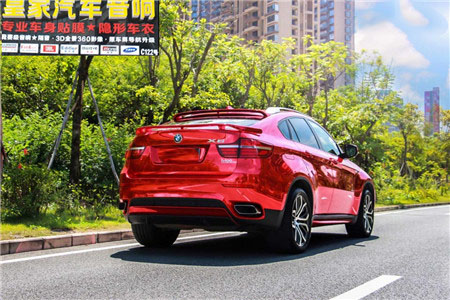 寶馬X6電鍍紅——郴州市皇家音響